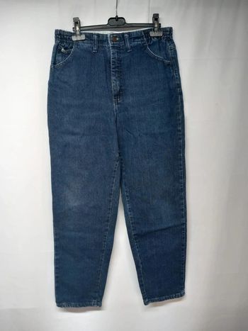 Jeans taille haute Lee vintage Bleu foncé en coton