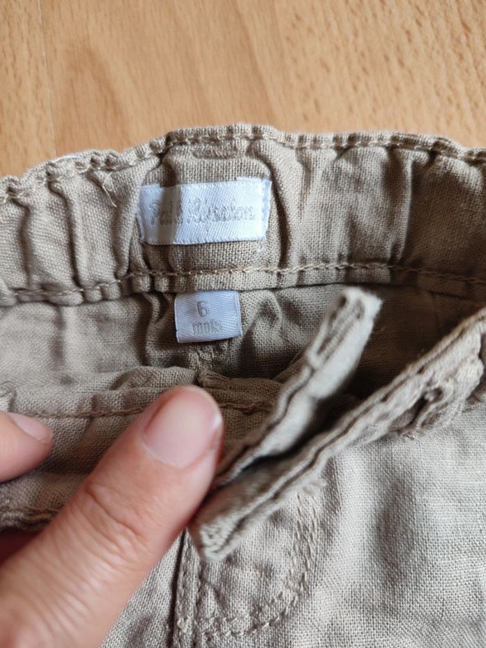 Lot de 2 shorts en coton effet lin Pat & Ripaton LH en 6M - photo numéro 4