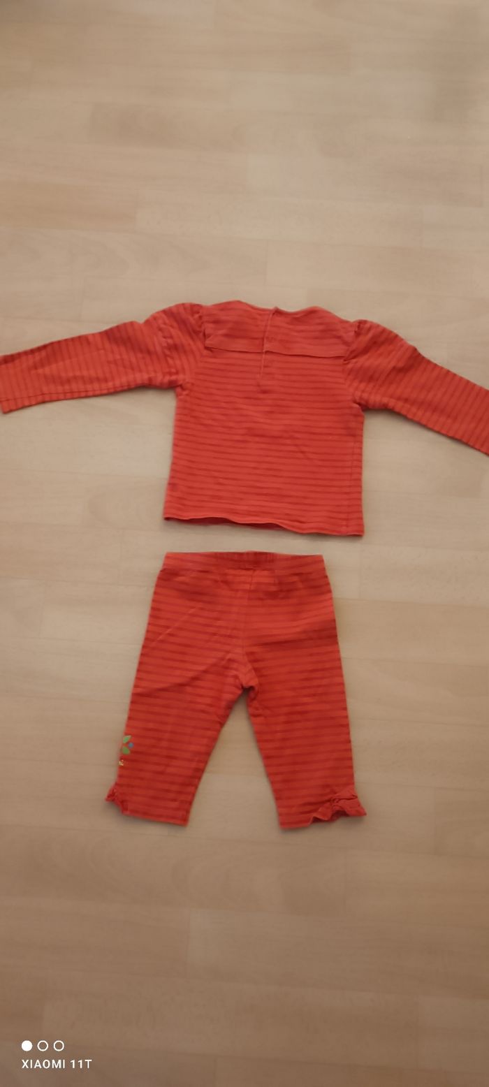 Ensemble T-shirt + legging fille taille 2 ans - photo numéro 4