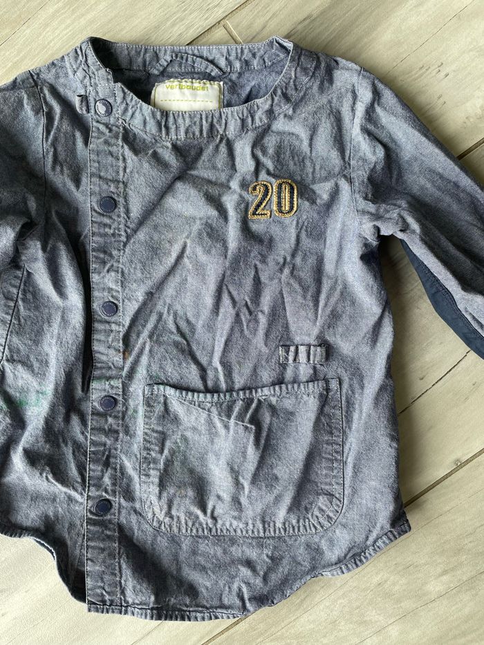 Beau tablier T 3 ans Vert Baudet gris bleu - photo numéro 5