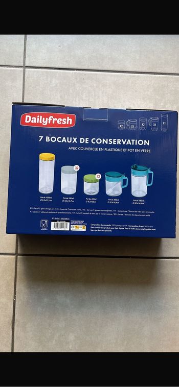 7 bocaux de conservation neuf