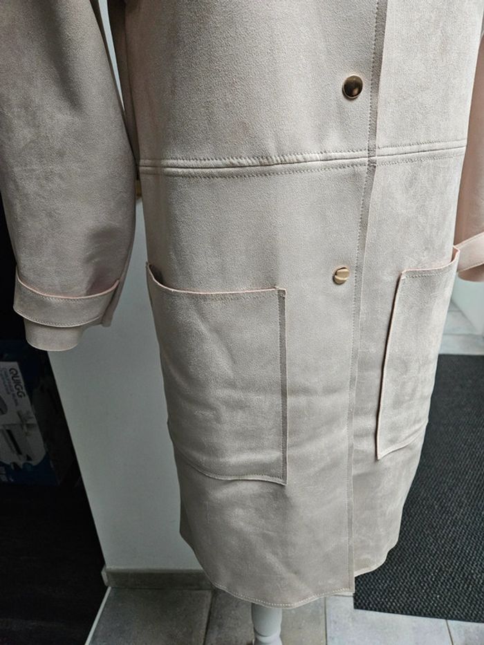 Zara veste longue beige ample taille S - photo numéro 5