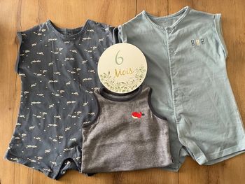 2 Combishort et 1 body Obaibi 6 mois