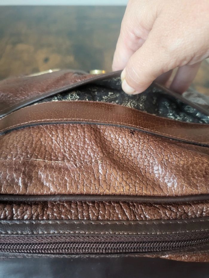 Sac a bandoulière cuir Vintage Dressing. - photo numéro 6