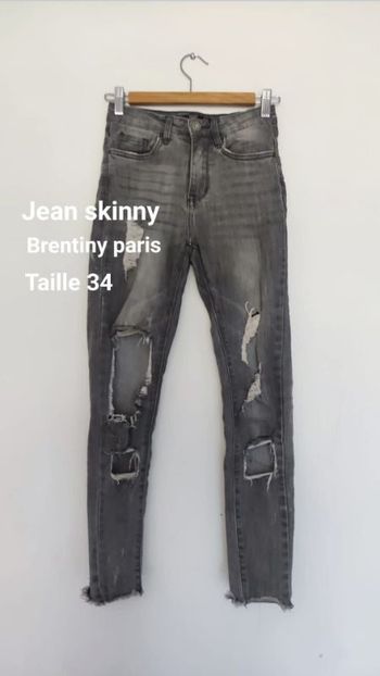 Jean skinny troué Brentiny paris T34