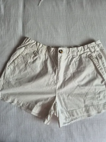 Short blanc Camaïeu bouton zèbre taille L