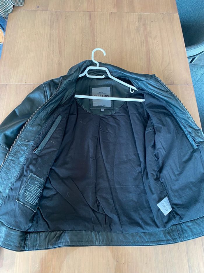Blouson Redskins en cuir noir taille S - photo numéro 4