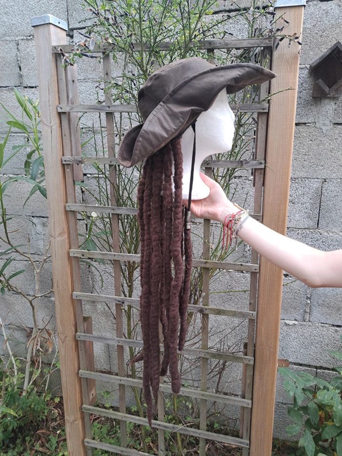 Perruque Chapeau de Pirate Jack avec Dreadlocks - photo numéro 2