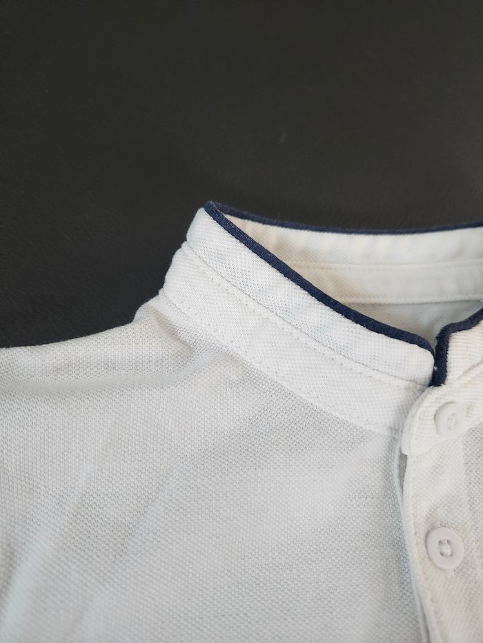 Polo t-shirt ceremonie autre garçon okaidi 4 ans blanc - photo numéro 3