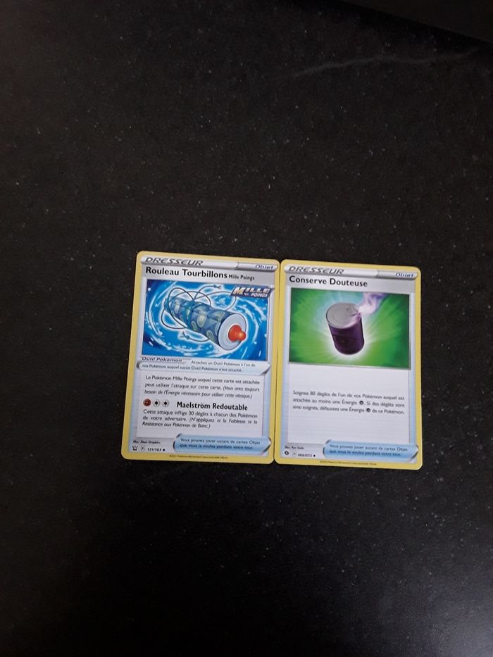 Rouleau Tourbillons + Conserve Douteuse lot de 2 cartes Pokémon neuves