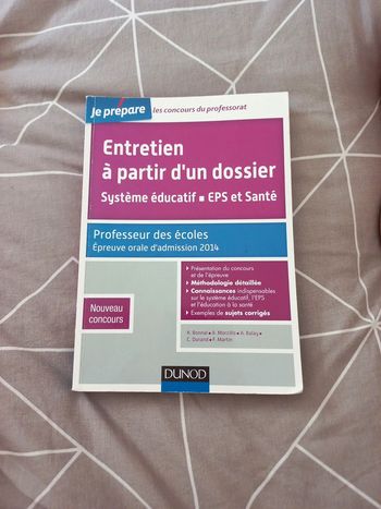 Manuel de préparation au crpe Entretien à partir d'un dossier Système éducatif,  Eps et santé