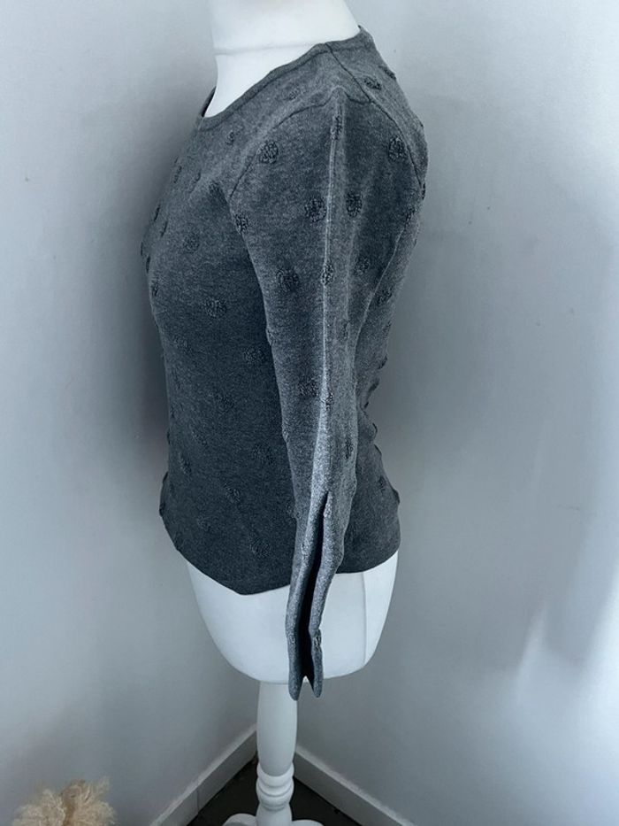 Sweat avec motifs gris mango S - photo numéro 3