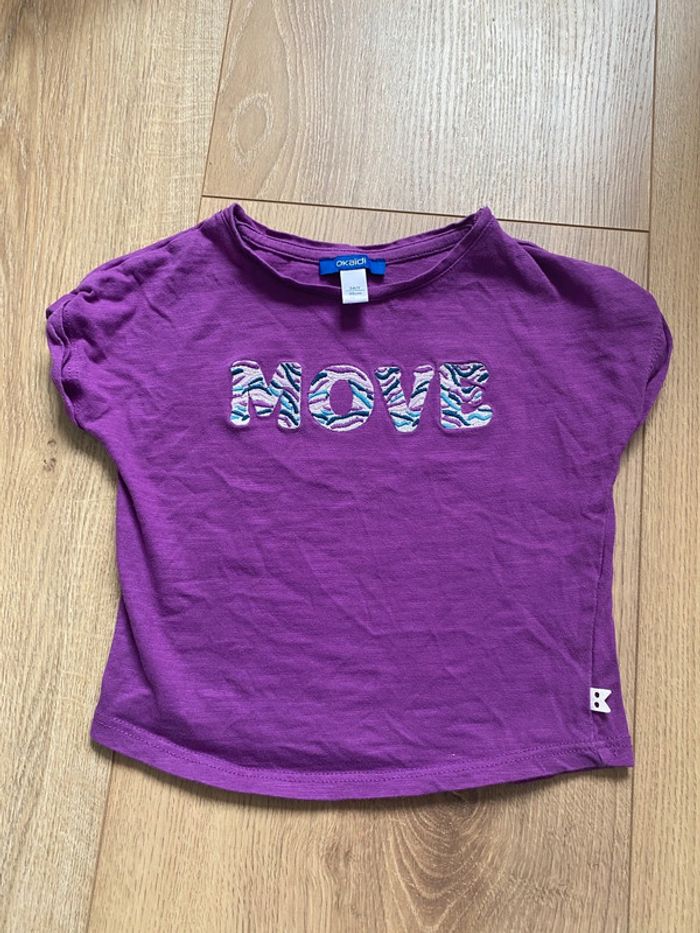 T-shirt manches courtes Okaïdi violet move