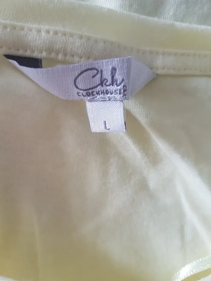 Joli T-shirt jaune clair imprimé C & A Taille L Neuf - photo numéro 4