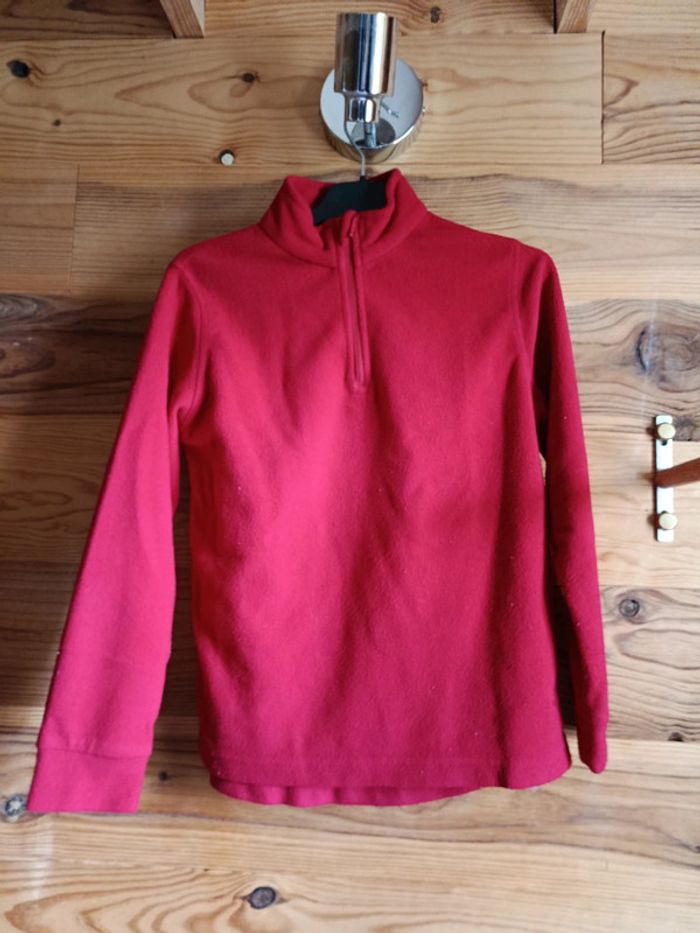Pull polaire rouge 8 ans