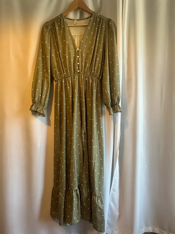 Robe verte à pois Hello Moon Shop - photo numéro 4