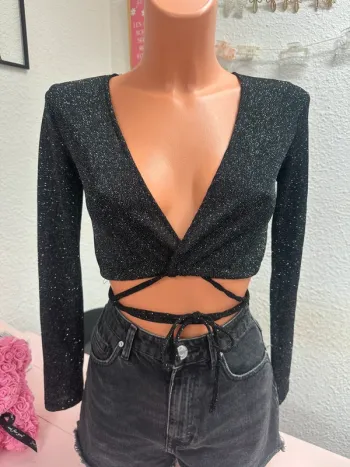 Cache cœur à paillettes Pull&Bear taille M