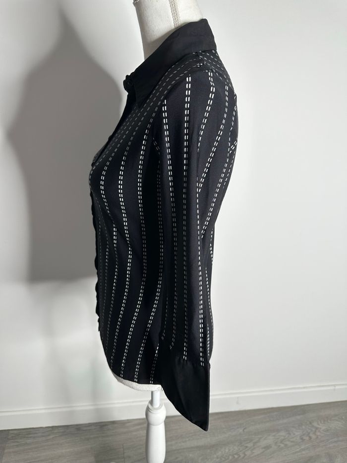 Chemisier noir et blanc Anne Fontaine T2 38 M - photo numéro 5