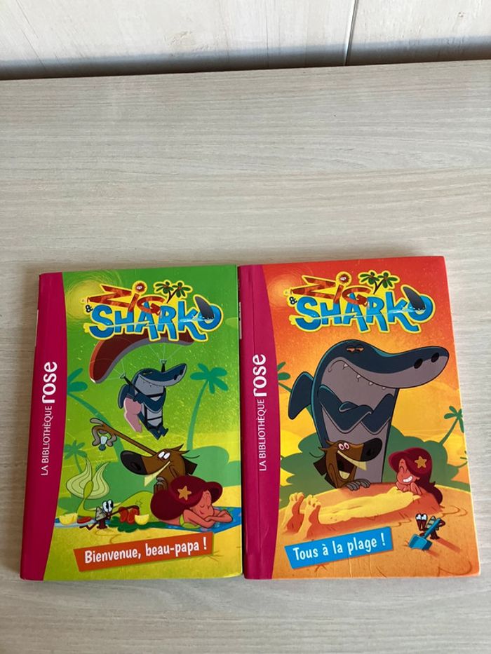 Lot 2 livres Bibliothèque Rose – Zig et Sharko - Hachette Jeunesse – 8-10 ans
