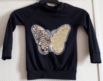 Pull papillon paillettes