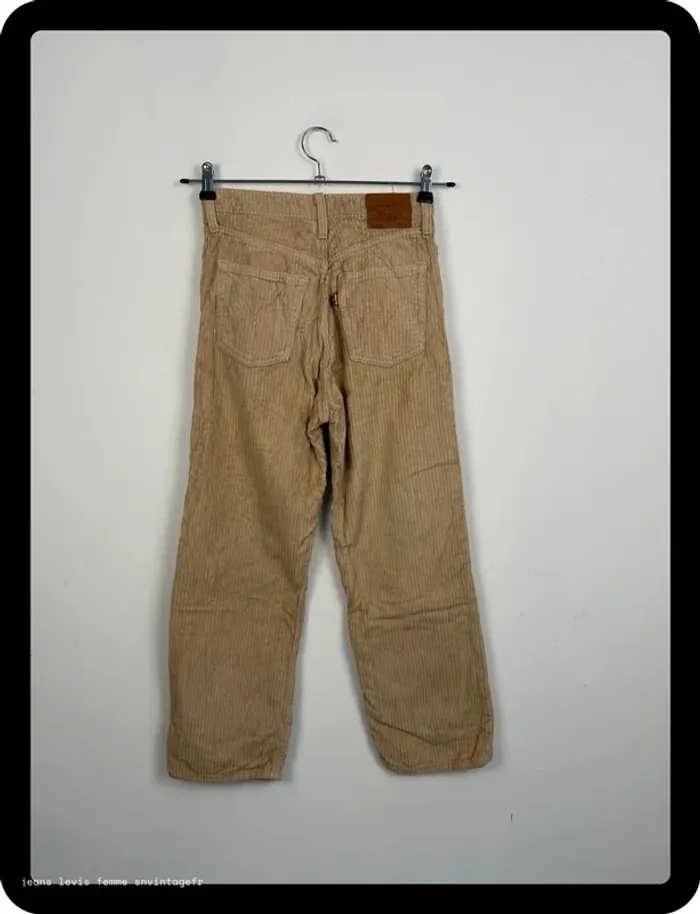 Jean Levi's Premium Femme Beige | Ribcage Straight Ankle | W25 L27 FR36 | Très Bon État | BP51