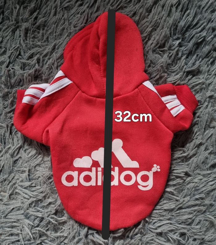 Pull rouge à capuche taille XS chien ou chat - photo numéro 5