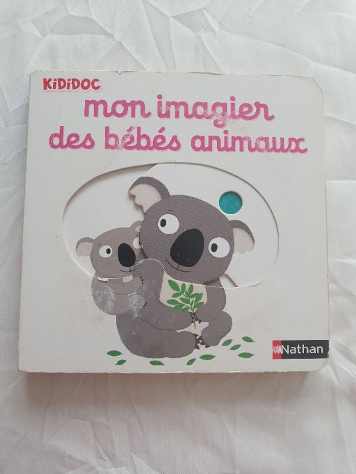 Livre à toucher Mon imagier des bébés animaux Kididoc Nathan