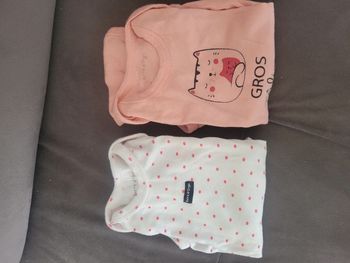 Lot 2 bodys Sucre D orge 12mois manches longues