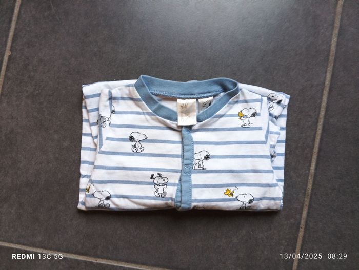 Pyjama coton Snoopy taille 12 mois - photo numéro 2