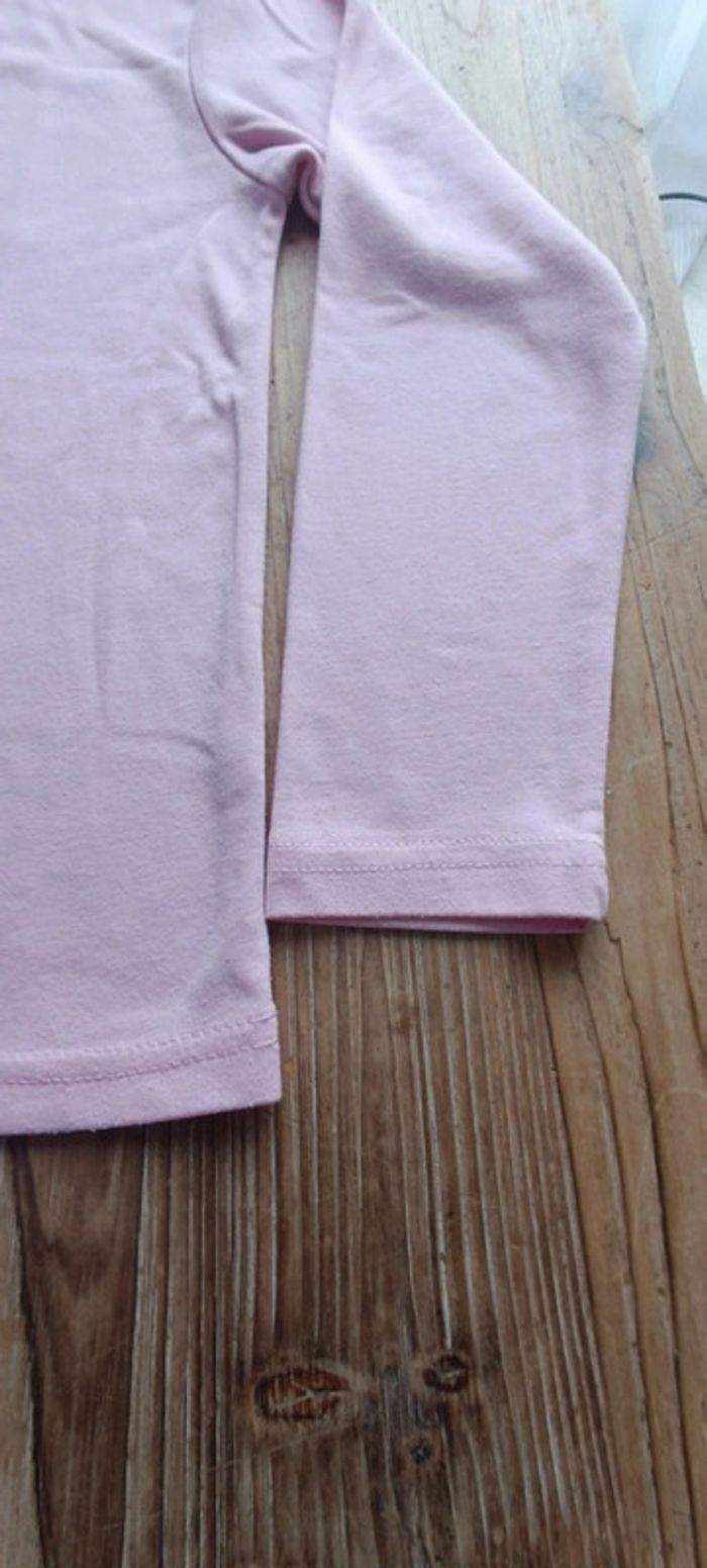 Pull rose col roulé fille 10 ans - photo numéro 3