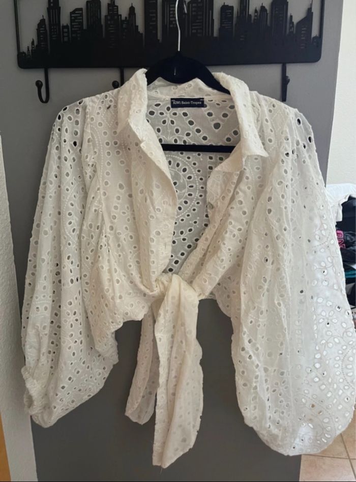 Chemise courte blanche kiwi st tropez