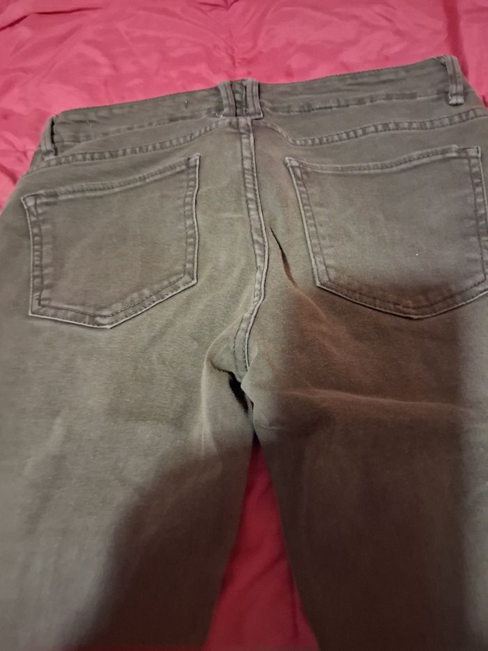 Jean vert kaki taille 36  de zara woman - photo numéro 8