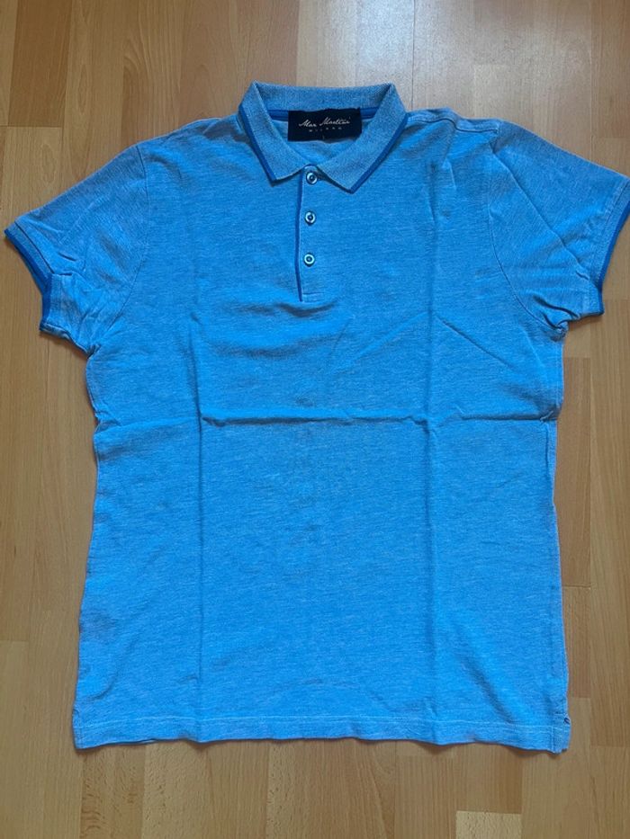 Polo homme bleu manches courtes taille L - photo numéro 2