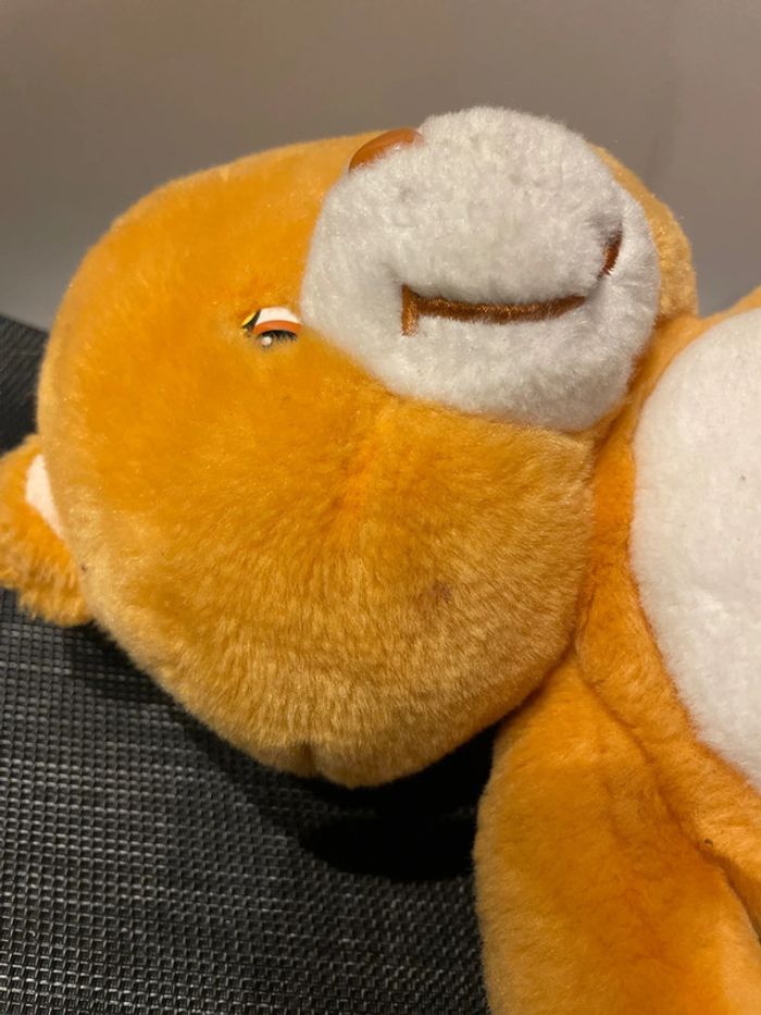 Peluche Bisounours orange Care Bears Grosbisou cœur Jemini 2004 30cm - photo numéro 2