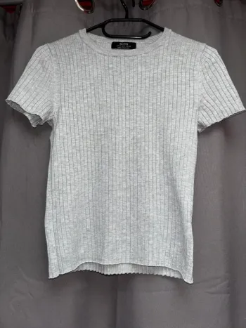 Tee-shirts Bershka, teeshirt femme gris taille M
