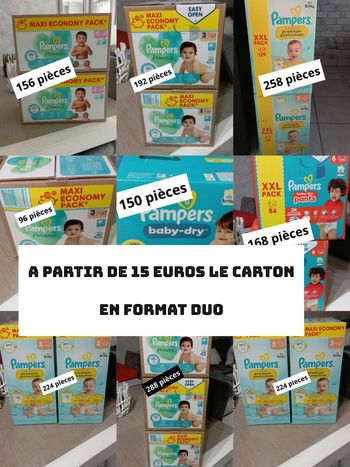 Pack l Pampers   tailles et ref au choix neuf jamais ouvert