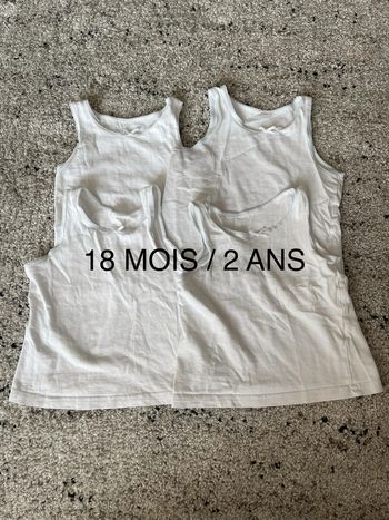 Lot 4 débardeurs fille 18 mois / 2 ans