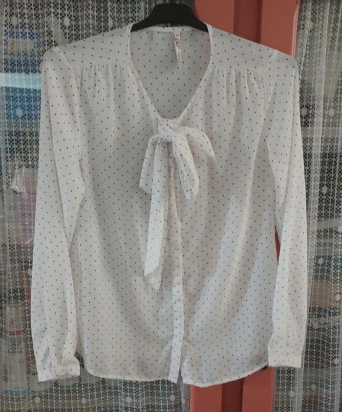 Blouse blanche manches longues femme taille 38