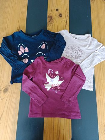 Lot 3 T-shirts manches longues