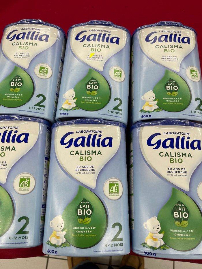 Lot de 6 boites de lait Gallia 2eme âge