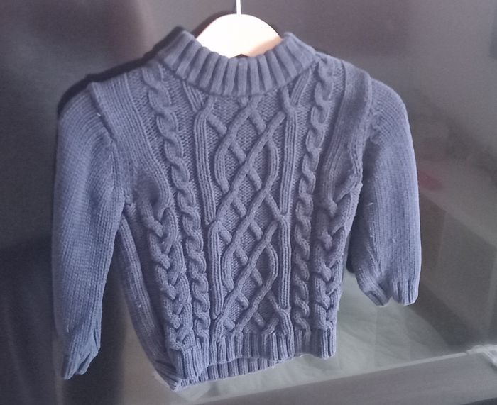 Pull torsadé marine - photo numéro 2