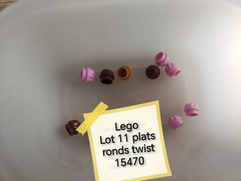 Lego lot 11 plats ronds twist 15470
