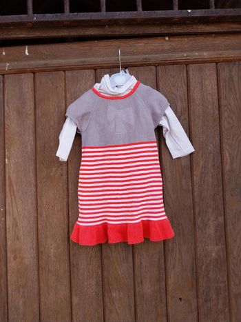 Robe bébé fille avec son sous pull 9 mois Orchestra