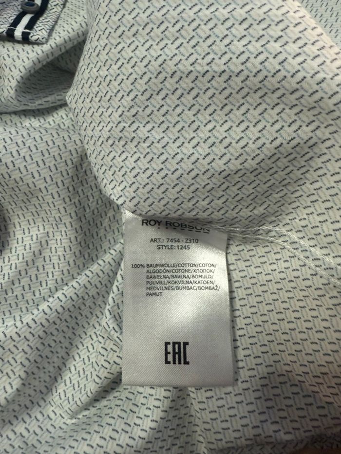 Roy Robson - Chemise à motifs, Blanche, taille XL - photo numéro 6