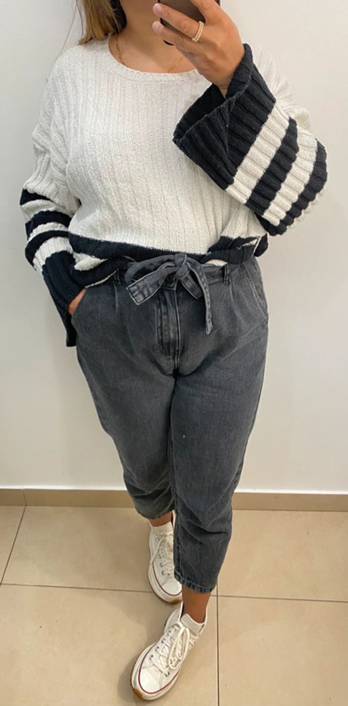 Superbe Pull Ample Bicolore Taille M Et Plus - photo numéro 4