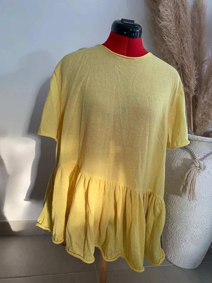 haut et t-shirt Zara jaune taille S - photo numéro 2
