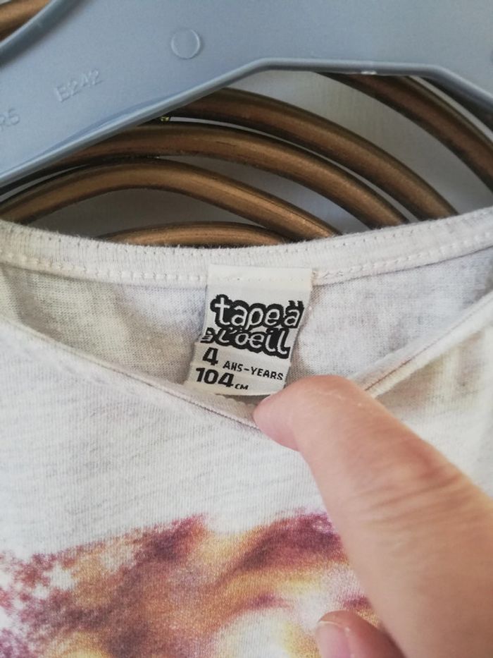 Tshirt manches courtes beige Tape à l'oeil fille T4ans - photo numéro 3