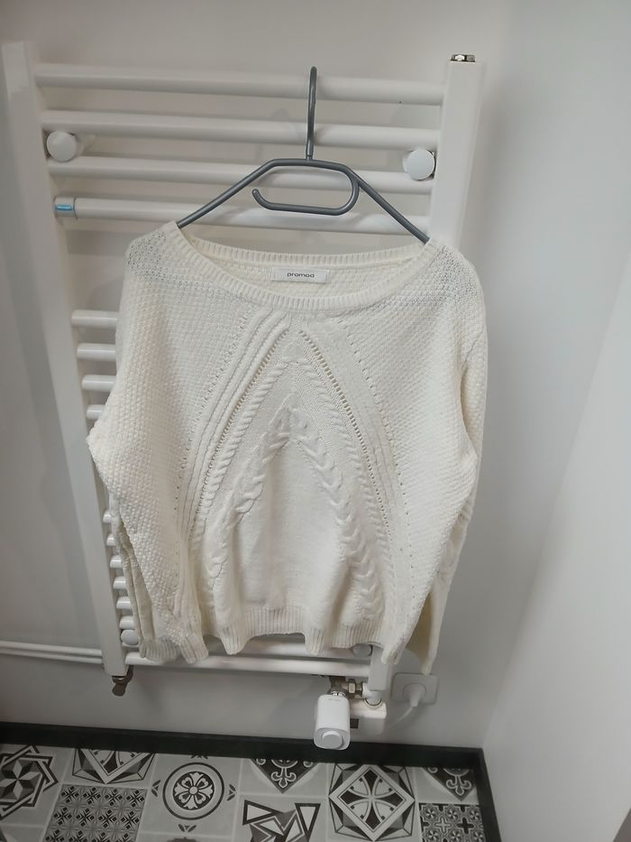 Pull femme écrue