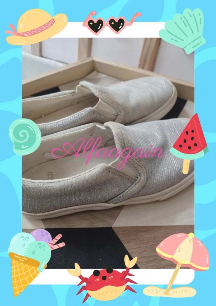 Baskets Okaïdi argentées 31 - photo numéro 5