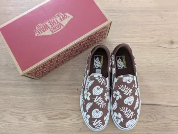 Vans Slip on deluxe confort - marron + fleur